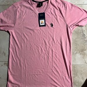 U.S. Polo Assn. Light Pink V-Neck Men's Tee NWT